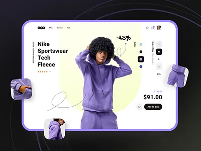 Sportswear Store | Home Screen design home screen main screen sportswear store sportswear store home screen ui ux web design