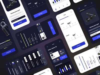 Health & Fitness App | UI/UX Design 3d app design illustration ui ux web design