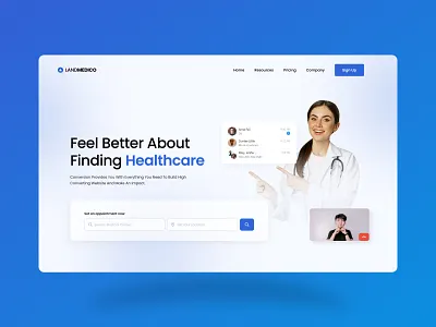 Healthcare Website Header doctor web header design health ui health web healthcare website shariful ui ux web ui website header