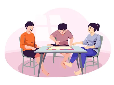 Family Game Time design family time game graphic design illustration
