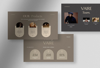 Vaire - Elegant Company Profile PPT #4 app branding design graphic design illustration logo typography ui ux vector