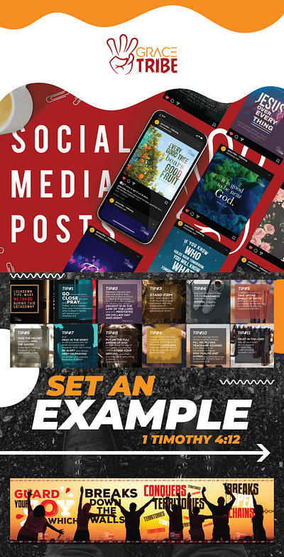 Grace Tribe Youths - Social Media Posts behance christian designs instagram posters social media youth youth ministry