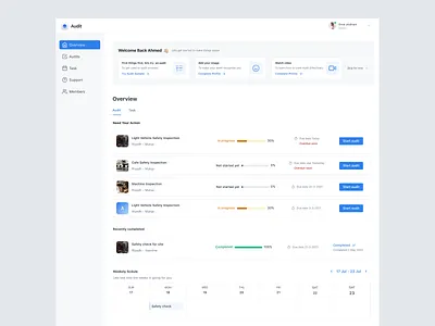 Audit Dashboard arab arabic audit dailyui dashboard design overview saas task uiux