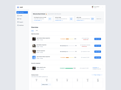 Audit Dashboard arab arabic audit dailyui dashboard design overview saas task uiux