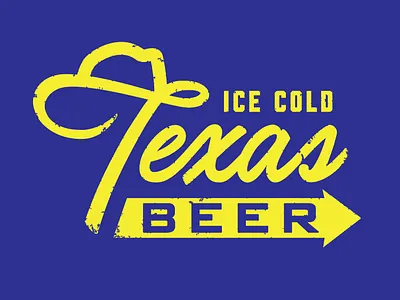 Texas Beer beer cowboyhat design graphic design lettering texas typography