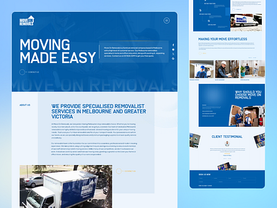 Move On Removals - Website branding clean creative design design design art graphic design illustration logo ui vector website