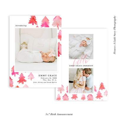 Birth Announcement Photocard | Hello Baby
