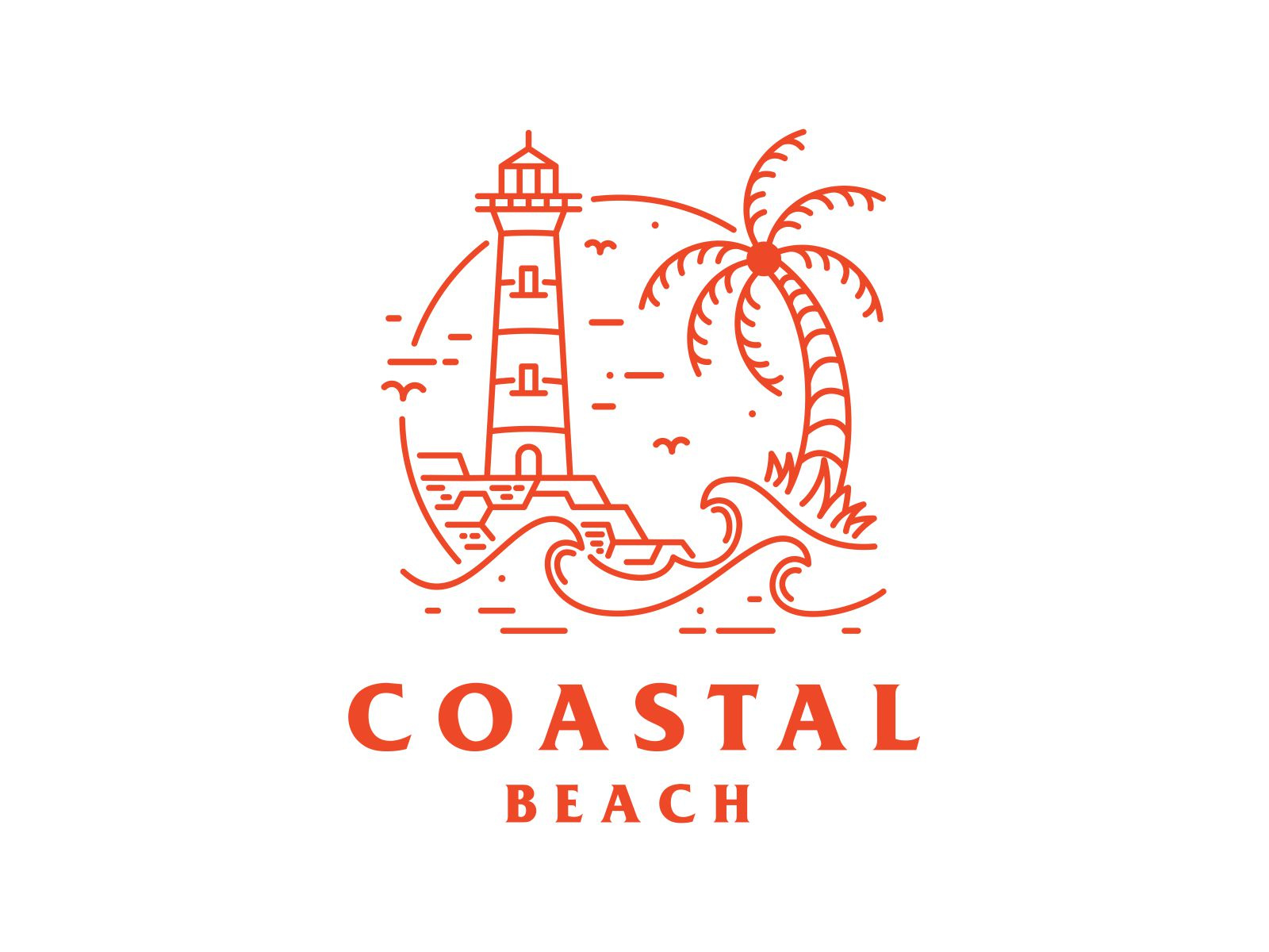 Example of Beach Theme Logo Design