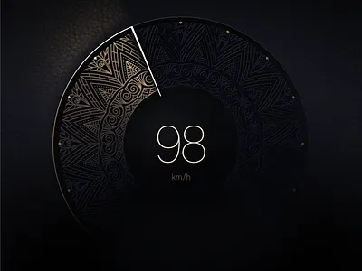 Premium nuance black clusters expensive fpk gold hmi instrument kontrolka luxury pattern premium speed speedometer ui