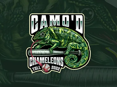Camo'd animal illustration ball branding chameleons design football graphic design illustration logo team ux vector