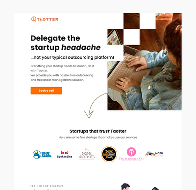 Digital Management Agency Landing Hero Section design digital management hero section landing page startup ui ux web design website yellow