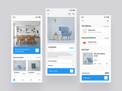Furniture's Mobile Apps app application branding chair design e commerce ecommerce exploration furnitures ikea mobile mobiles new shop shopping ui ui design uiux user interface user interface design