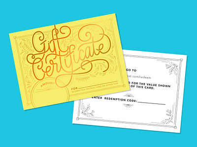 Punkpost Gift Certificate branding design hand lettering illustration lettering stationery stationery design typography