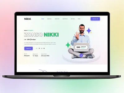 Nikki - Personal Portfolio/CV PSD Template. agency creative cv morden personal portfolio resume