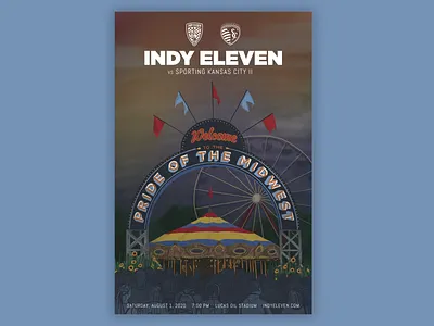Indy Eleven Game Day Poster: August 1, 2020 illustration indy eleven poster procreate