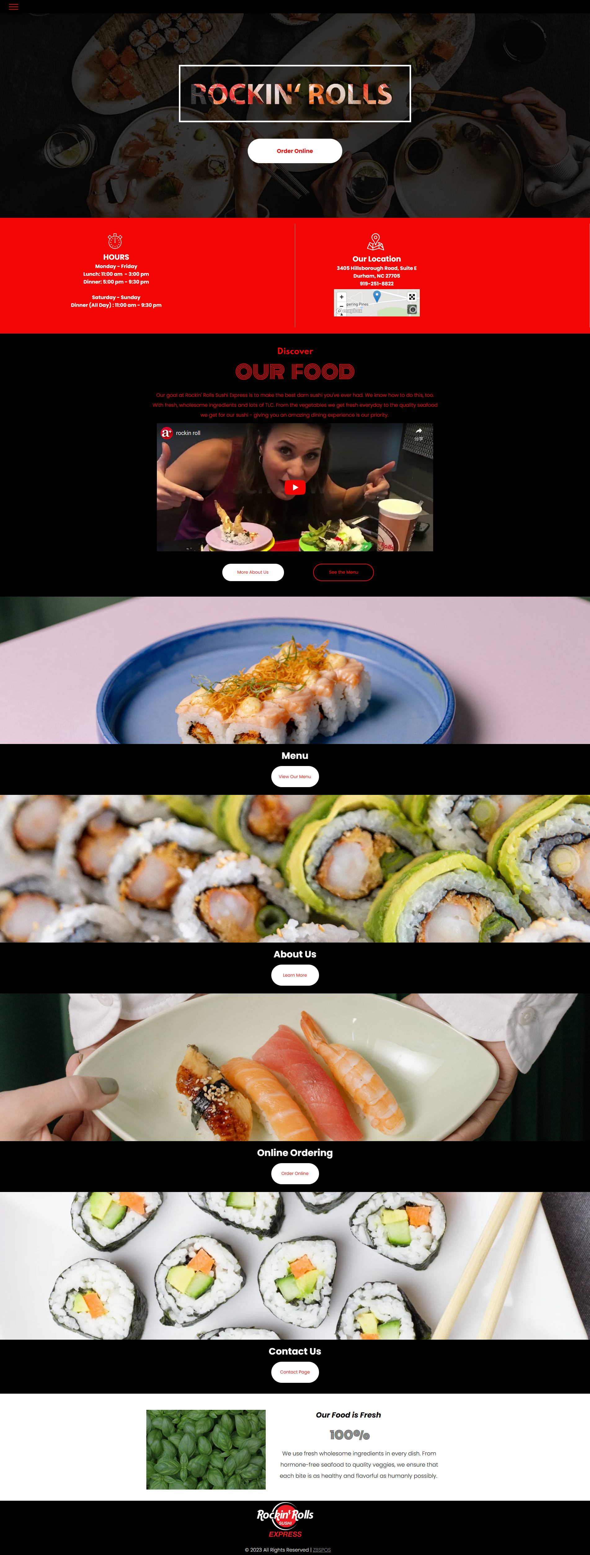 Example of Sushi Web Design