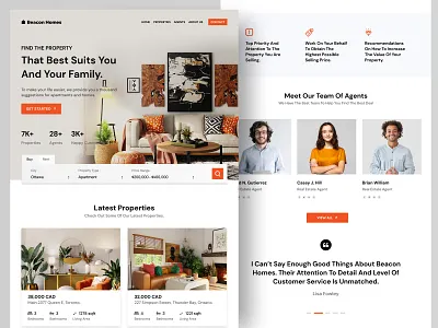 Beacon Homes - Real Estate Website Design agency apartment home page house landing page landing page design properties property website real estate real estate agency real estate website residence ui ux webdesign website website design