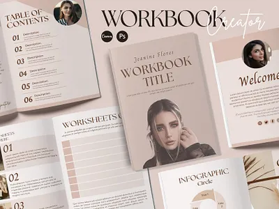 Elegant Workbook Template CANVA worksheet