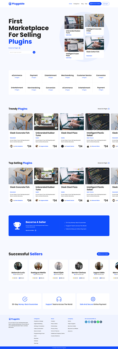 Pluggable | First Marketplace for Selling Plugins creative design iamfaysal modern plugin ui ux website wordpress