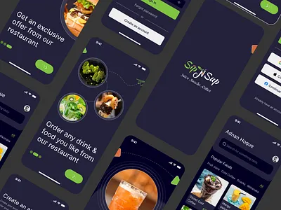 Sip N Sup Mobile App! app card dark ui food food app interface marketplace minimal mobile mobile app mobile app design mobile apps mobile design mobile ui mobileapp mobileappdesign ui uiux ux ux ui design