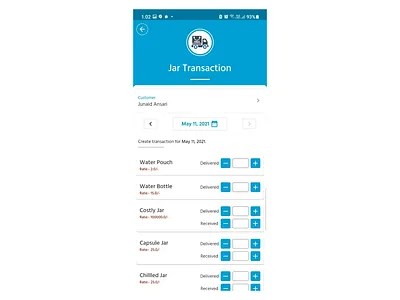 Pure Pani Jar Transaction