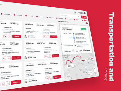 Transportation & Tracking app design application branding design 2023 illustration logistics application design new design track and trace app transportation app design ui ux design