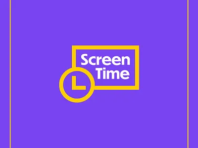 Screen Time Logo clever dual meaning logo monitor screen time watch