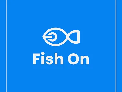 Fish On Logo clever dual meaning fish logo on