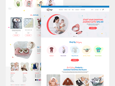 Shopify - Kids Cloth Mom's Luv Website baby children clean design ecommerce kid ecommerce store kids toy kids toy store online store popular product shop shopify shopify theme simple toy ui web white space