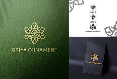 Griya Ornament Logo inisial go logo logo design minimalist modern ornament wordmark