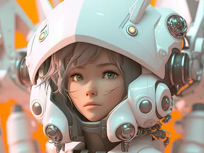 3D astronaut manga style 3d 3d characters 3d model illustration