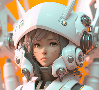 3D astronaut manga style 3d 3d characters 3d model illustration