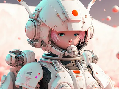 3D astronaut manga style 3d 3d character 3d design 3d model 3d modeling