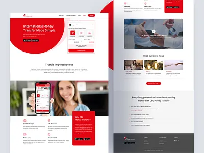 CityRemit Landing Page bank finance fintech landing page money transfer mony online transfer ui wallet web