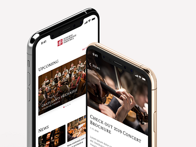 Philharmony App - UI and UX of Booking and Ticketing System - 2 app booking design event minimal mobile mockup music philharmony ticket typography ui ux