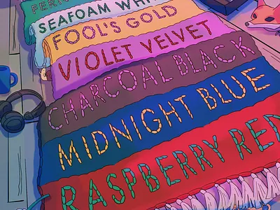 Lo-fi album cover illustration