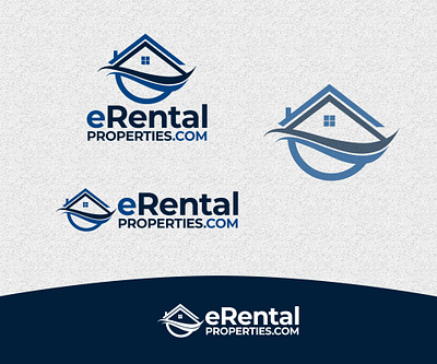 eRentalProperties design e graphic design home house logo properties real estate