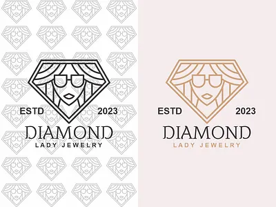 Diamond Lady Jewelry Line Art Logo 3d animation app behance branding design dribbble dubai graphic design icon illustration instagram logo motion graphics typography uae ui usa vector