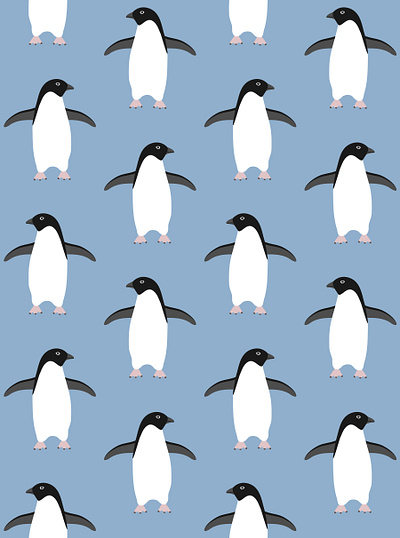Penguin seamless pattern animal antarctic bird cold cute flat design illustration nature penguin seamless pattern trendy wild winter