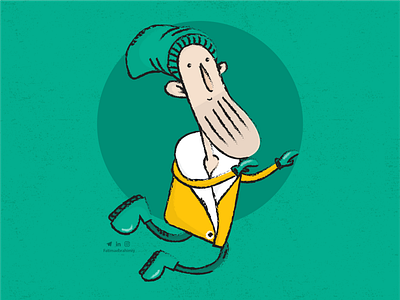 Old man flight character dasign fly graphic design illustrating illustration man character old man vector