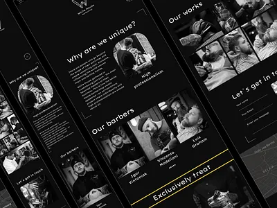 Landing page for barbershop | White House barbershop landing page logo logo design ui uxui web design