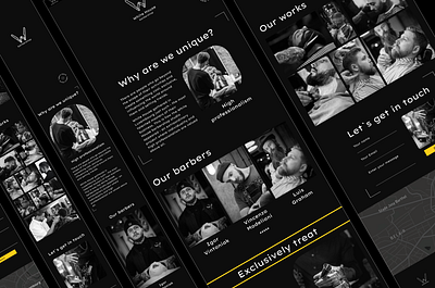 Landing page for barbershop | White House barbershop landing page logo logo design ui uxui web design