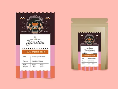 barishta lable graphic design