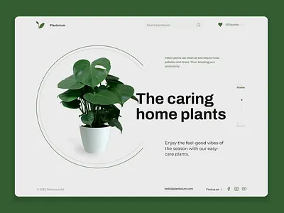 Website design for a indoor plant vendor clean friendly garden green home plant minimal modern nursery plant web design