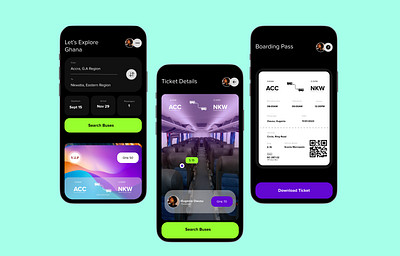 Intercity Travel App app design ui ux