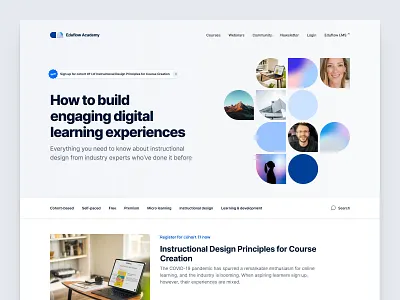 Eduflow Academy — Landing page edtech gradient gradients inter landing landing page logo