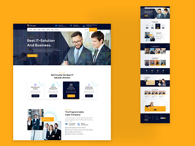 IT Company Landing Page . company design home page it it company lan landing landing page landing page design technology ui ux web page design website design