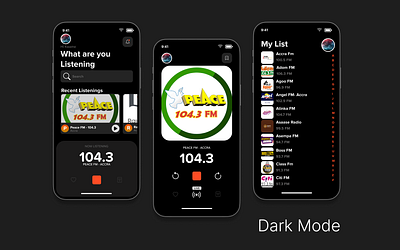 Radio Listening App app ui ux