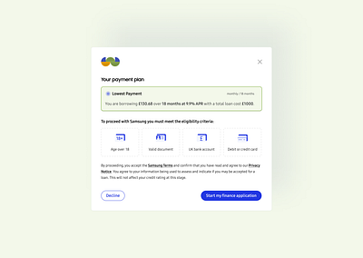 Modal, pop up, eligibility criteria view design flat minimal ui ux web website