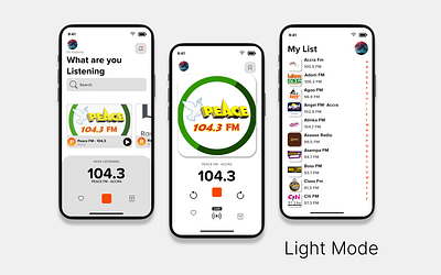 Radio Listening App- Light Mode app ui ux